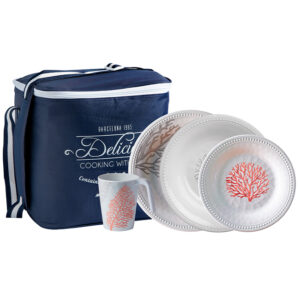 Pack Vajilla Melamina Harmony – Coral, 6 Servicios – 2
