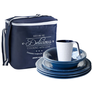 Pack Vajilla Melamina Harmony Blue, 6 Servicios – 24