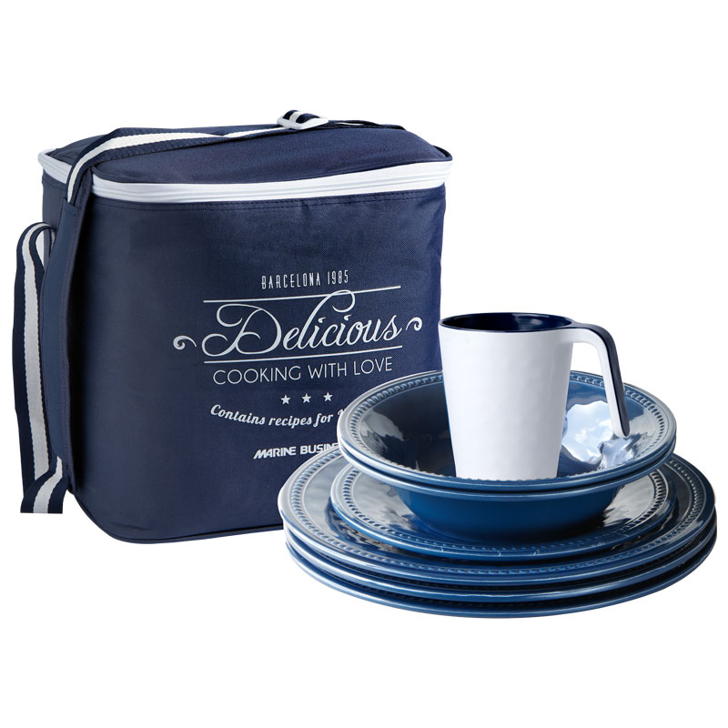 Pack Vajilla Melamina Harmony Blue, 6 Servicios – 24