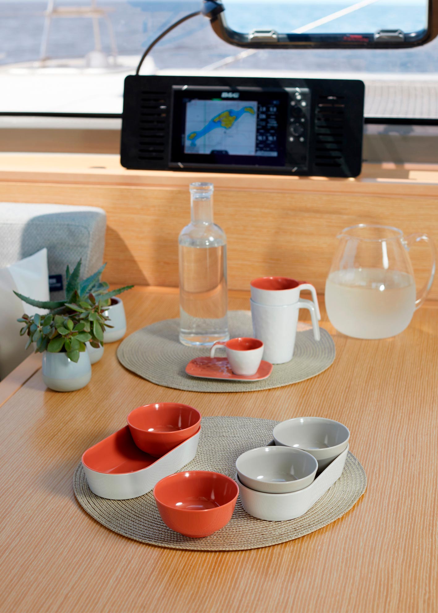 Set Aperitivo Melamina Summer – Coral, 3 Pc - Imagen 2