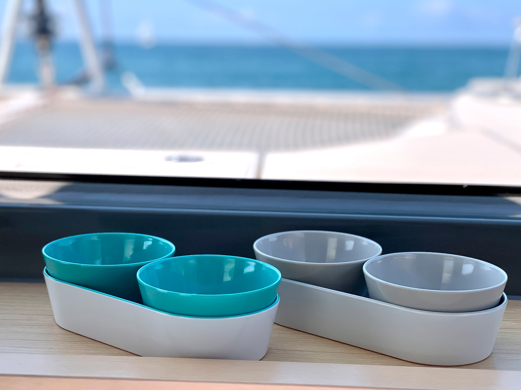 Set Aperitivo Melamina Summer – Bone, 3 Pc - Imagen 2
